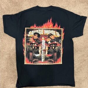 Authentic Merch 21 Savage Metro Boomin Savage Mode 2 Album Cover Shirt Rap Tee